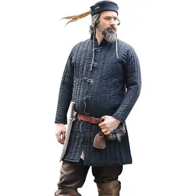 Medieval Gambeson Thick Padded Jacket Armor Costume Dress Coat Aketon Sca Larp • $84