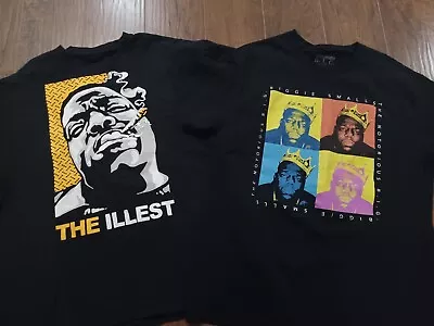 Lot Of 2 Notorious BIG Biggie Smalls Tshirts Mens Large - Illest Rap Hip Hop • $13.88