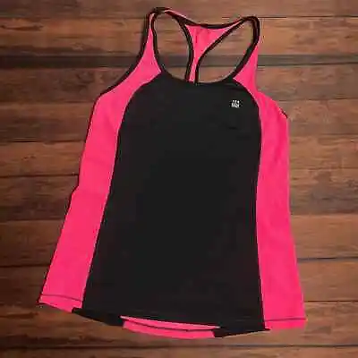 Victoria's Secret VSX Sport Women's Black Pink Racerback Tank Top Size M • £12.92