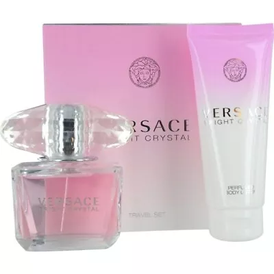 VERSACE BRIGHT CRYSTAL For Women 2 Pcs SET 1.7 Oz EDT Spray + 3.4 Oz BODY LOTION • $53.58