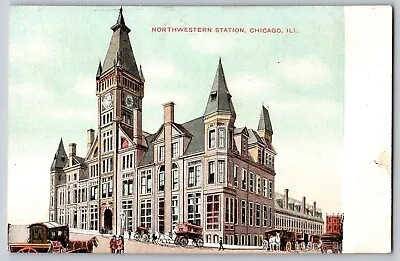 Chicago Illinois - Northwestern Station - Railroad Stations - Vintage Postcard • $7.22
