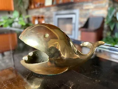 £35 • Buy Vintage Walter Bosse Style Whale Ashtray In Brass