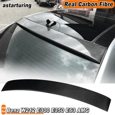 For Mercedes W212 E300 E350 E63 AMG 10-13 REAL Carbon Rear Roof Spoiler Top Wing • $150.36