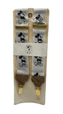 VTG 80's Disney Mickey Mouse White Suspenders For Fun Props Theater *As Is* • $9.90