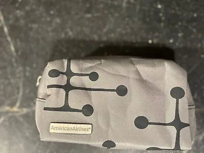 Eames Dot Pattern Gray American Airlines Travel Cosmetic Bag 3x3x6 Inches • $8.50