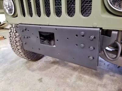 New HMMWV OEM Style Winch Plate - Raw Steel • $210