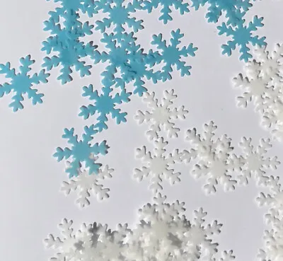 100 FROZEN DISNEY SNOWFLAKE Cupcake Toppers Edible Wafer Paper  Cut Out • £5