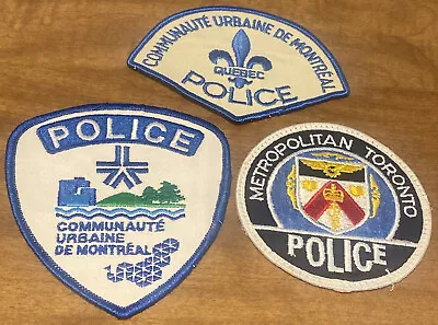 LOT 3 Metropolitan Toronto Police Patch Montreal Quebec Vintage 🔥 • $8.99