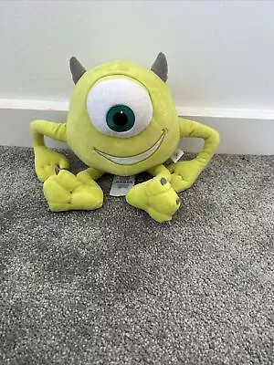 Disney Pixar Mike Wazowski Monsters Inc. Soft Toy Plush 12  Disney Store • £8.90