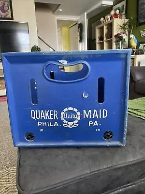 Vintage 1978 Blue Quaker Maid Dairy Plastic Milk CratePhiladelphiaPennsylvania • $37