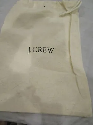 J Crew Linen Draw String Drawstring Cream Color Reusable Jewelry Travel Dust Bag • $7.99