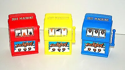 $14.99 • Buy 3 Jackpot One Arm Bandit Plastic Dime Store Toy 1970s NOS New 3 Colors Works