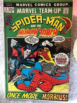 Marvel Teamup #3**spidey&human Torch&morbius**very Fine**kane Cvr* Silver 1972 • $39