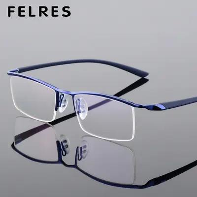 Men Business Rimless Memory Titanium Alloy Glasses Optical Eyeglasses Frame • $10.59