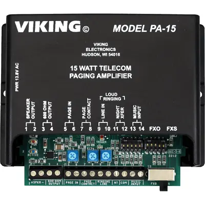 Vikimg 15 Watt Paging Amplifier Model PA-15 • $188.99