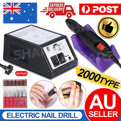 New Electric Nail File Drill Tool Acrylic Art Pedicure Salon Machine Bit Set • $23.95