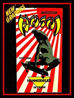 4.5  HOSOI Hammerhead Vinyl Sticker. 80's Vintage Style Skateboard Decal 4 Car. • $2.95