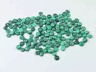 3X3MM Natural Green Malachite Round Cabochon Loose Gemstone 119Pcs Lot Z026 • $10.79