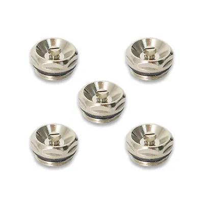 5  X  MANUAL TOWEL RAIL RADIATOR AIR VENT BLEED PLUG VALVE 1/2  CHROME • £6.49