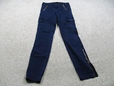 J Brand Pants Womens 25 Blue Chino Maverick Zip Hem Cargo Pocket Cotton Stretch • $13.78