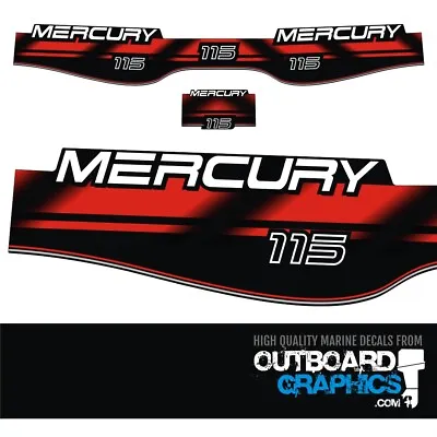 Mercury 115hp Two Stroke Outboard Engine Decals/sticker Kit • $64.95