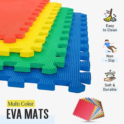 Eva Soft Foam Interlocking Floor Mats Thick Kid Play Mat Gym Flooring Yoga Tiles • £68.75