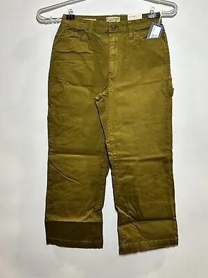 Women's High-Rise Wide Leg Carpenter Jeans - Universal Thread Green 8S • $10