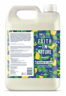 Faith In Nature Lemon Washing Up Liquid 5 Ltr • £30.58