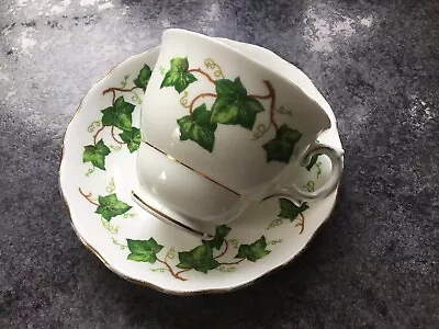 Vintage Bone China Colclough Ivy Leaf Cup & Saucer • £4.99