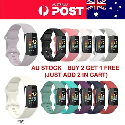 For Fitbit Charge 6 &5 Bands Replacement Silicone Band Wristband Band • $5.69