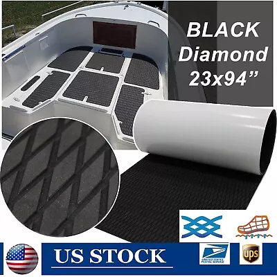 Black Diamond EVA Foam Boat Marine Flooring Mat Teak Decking Yacht Pad 23x94inch • $39.99