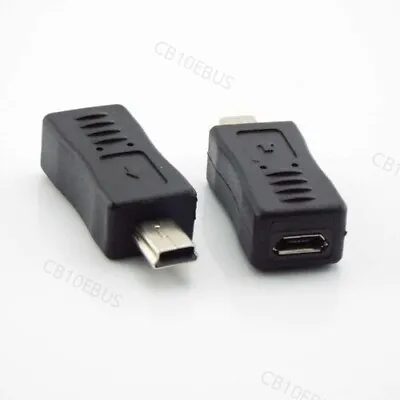 Micro USB Female To Mini USB Male Plug Adapter Data Charger Converter B10 • $1.82