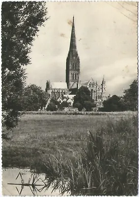 Salisbury Cathedral RP Black And White Postcard Posted 1957 • £2.60