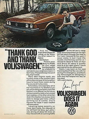 $9.99 • Buy 1979 VW Volkswagen Dasher  Thank God  Wagon Print Ad  