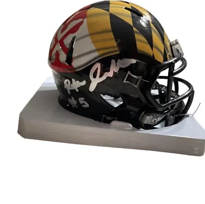 Rakim Jarrett Signed Mini Helmet Maryland Terrapins Football Terps NCAA PROOF • $79.99