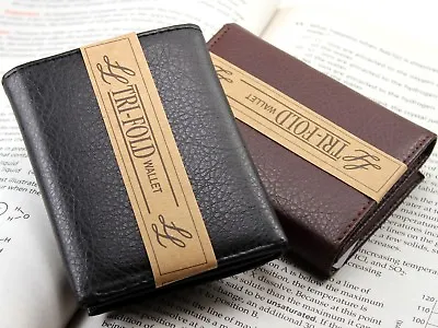 New Mens Trifold Grain Leather Wallet Billfold Credit Card Window ID Holder Case • $8.45