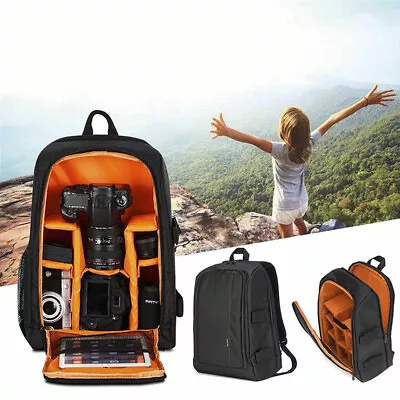 Large DSLR Outdoor Waterproof Camera Backpack Shoulder Bag Cases For Canon N-ou • $17.75