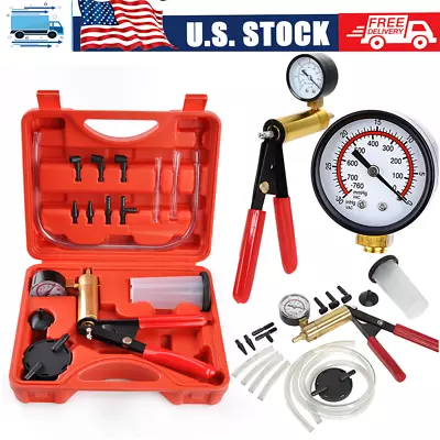 Hand Held Vacuum Pressure Pump Tester Kit Brake Fluid Bleeder Car Auto Tools New • $17.95