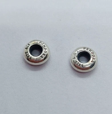 $35 • Buy PANDORA STERLING SILVER CLASSIC BANGLE STOPPER CHARM X 2  Stamp 925 ALE  #796482