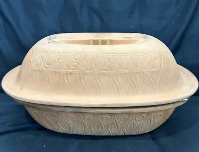 Glazed Schlemmertopf Scheurich-Keramik 836 W. Germany Clay Cooker Baker Roaster • $25