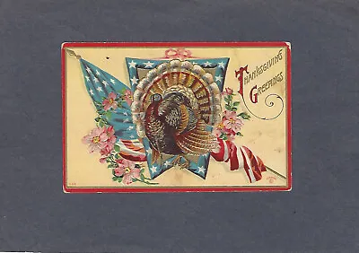 Vintage Embossed Patriotic Picture Postcard • $5