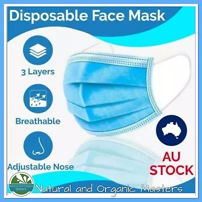 ✅ 1/10/50/100/150 Disposable Face Mask Protective Masks 3 Layer Filter • $1.55