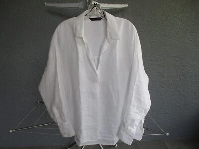$19 • Buy ZARA Linen Blouse Woman Xl