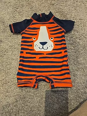 3-6 Month Baby Boy Tiger Swimming Costume • £4