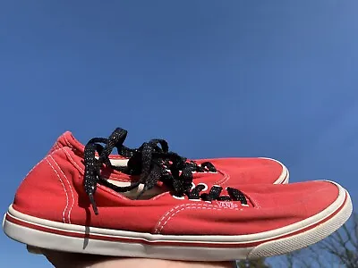 VANS Skateboard Shoes Red & Black Sparkle Laces Mens 6 Womens Size 7.5 ❤️sj8m2 • $29