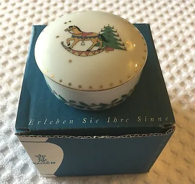 Kaiser Germany Porcelain Rocking Horse Christmas Tree Trinket Box Schaukelpferd • $15.29