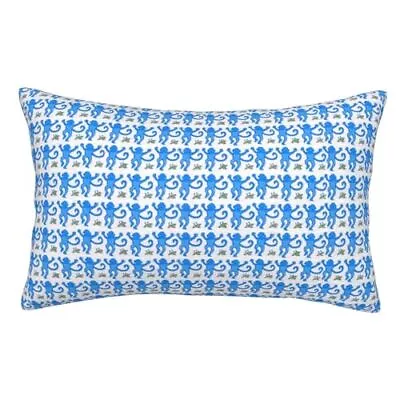 Blue Monkey Rectangular Throw Pillow Cover 12 X20  Preppy Aesthetic Decor Pil... • $24.92