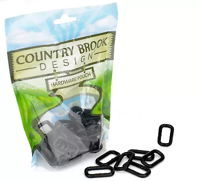 10 - Country Brook Design® 1 In Black Powder Coated Heavy Welded Rectangle Rings • $13.97