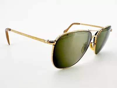 Vintage AO American Optical 1/10 12K GF Gold Aviator Sunglasses FRAMES 58mm J002 • $477.19