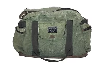 Eddie Bauer First Adventure Tote Diaper Bag Military Green Brown 18  HTF Baby  • $10.91